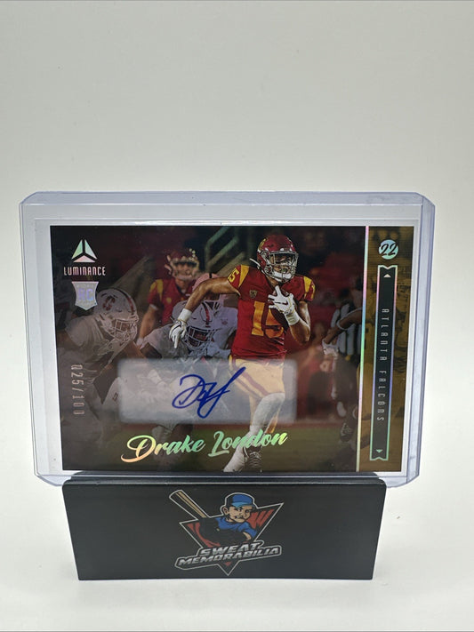 2022 Drake London Panini Luminance Rookie Auto 25/100