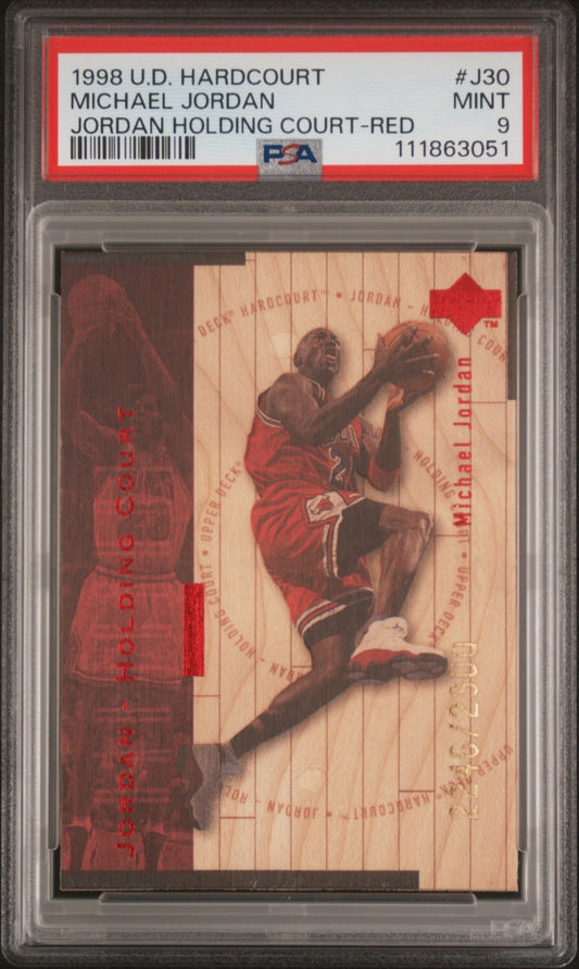 1998 Upper Deck Hardcourt Jordan Holding Court Michael Jordan Jordan #J30 PSA 9