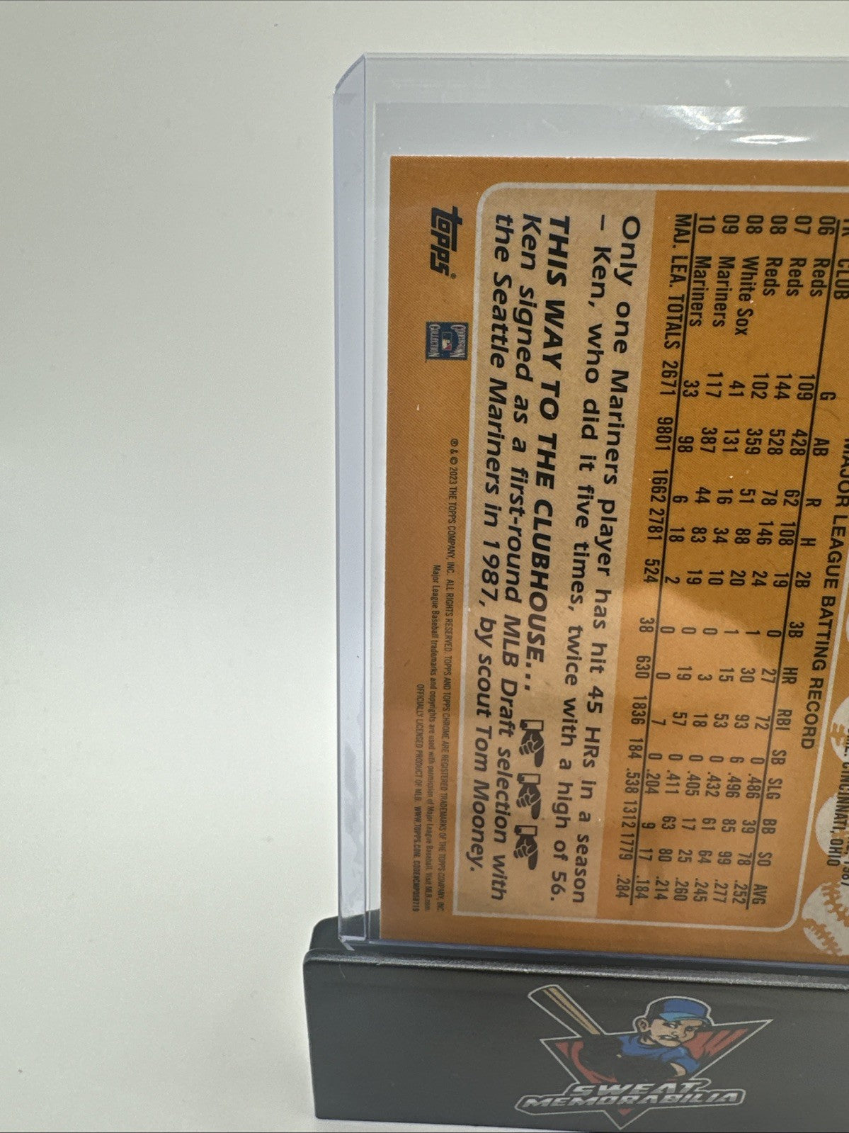 Ken Griffey Jr 2023 TOPPS SERIES ONE SILVER 1988 CHROME MOJO REFRACTOR