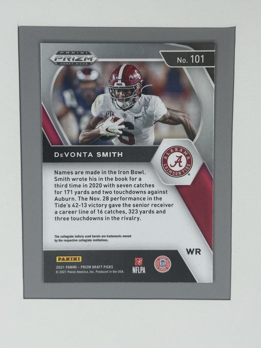 2021 Panini Prizm Draft Picks Devonta Smith RC #101