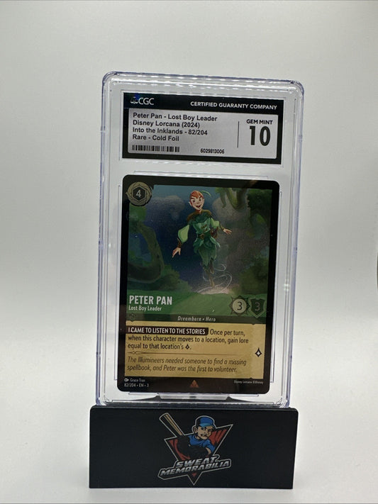 CGC 10 Peter Pan - Lost Boy Leader - Foil Disney Lorcana - 82/204 GEM MINT