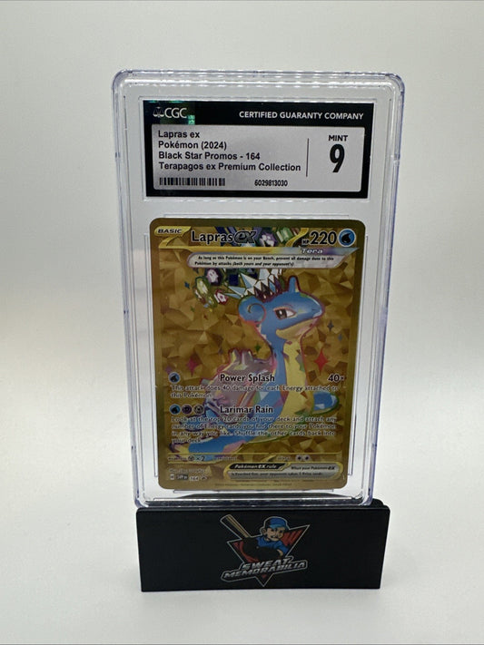 Lapras EX Black Star Promo #164 - CGC GEM 9 - 2024 Terapagos UPC