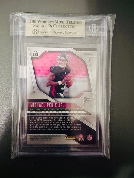 2024 Panini Prizm Autographs Prizms Silver Michael Penix Jr. EXCH #378 BGS 9.5