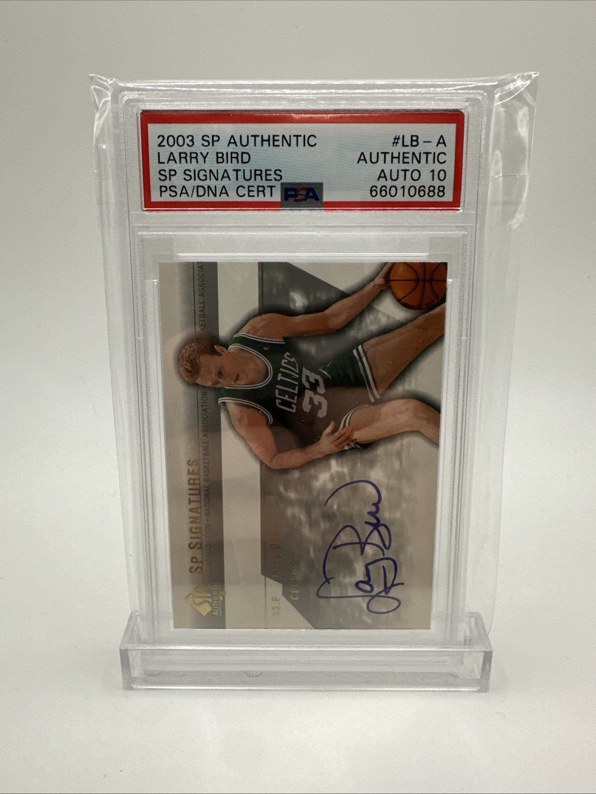 2003-04 UD SP Signatures basketball Larry Bird authentic auto PSA 10 Auto