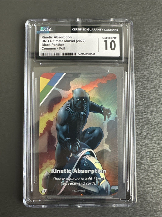 UNO Ultimate Marvel 2022 Kinetic Absorption FOIL Card Uncommon NM/M CGC 10
