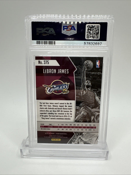 PSA 10 2015-16 Panini Prizm LeBron James All NBA 1st Team #375