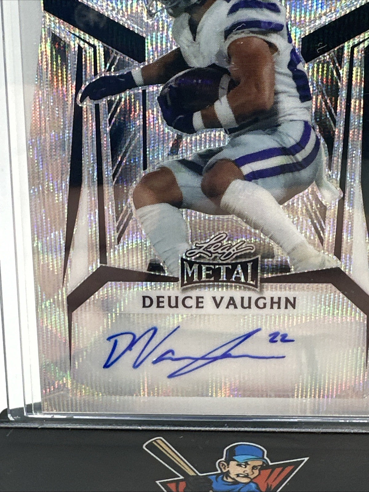 2023 leaf metal deuce vaughn. Red White And Blue 2/3. Kansas state. DAL Cowboys