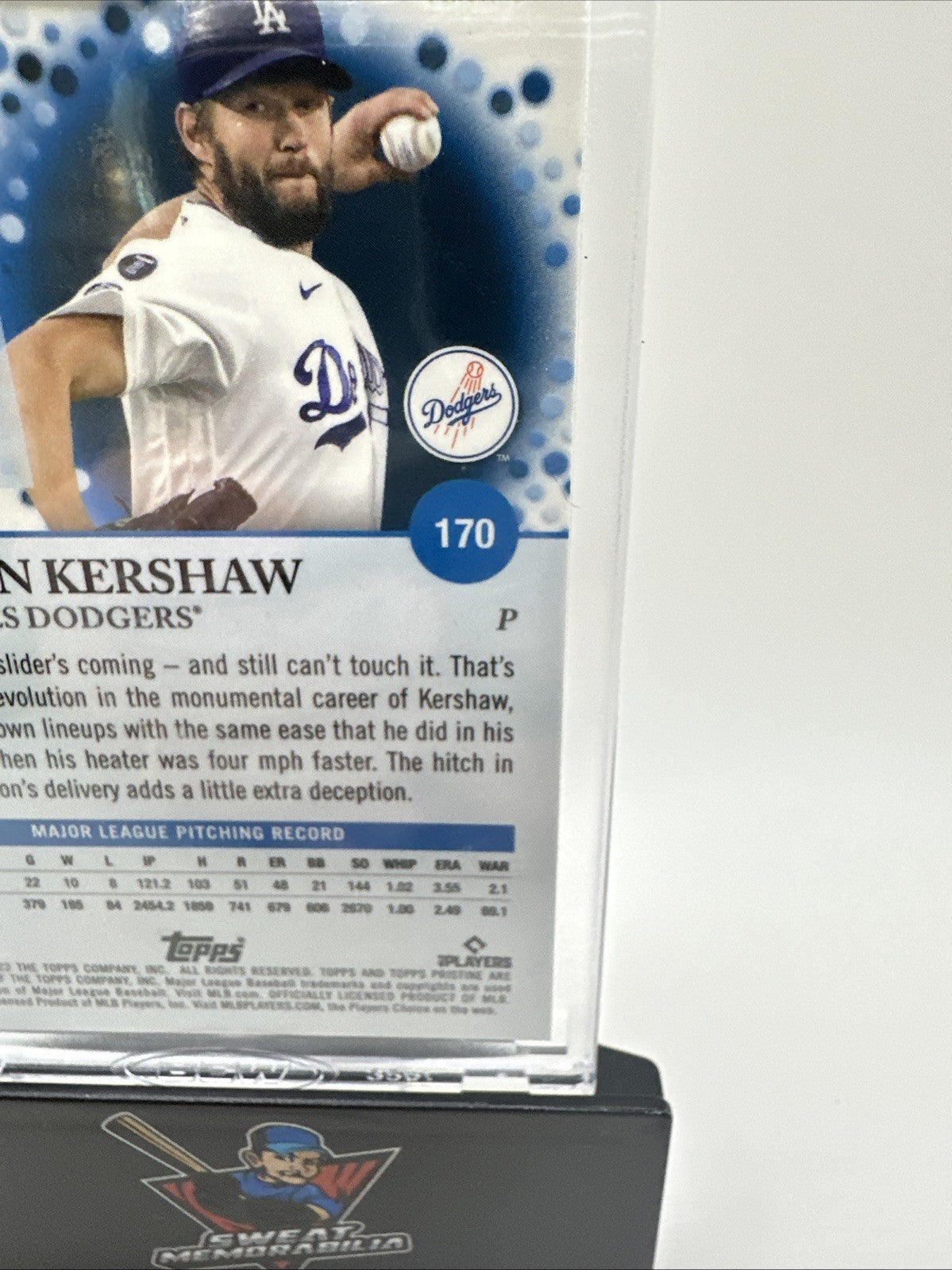 2022 Topps Pristime Gold Refractor #170 Clayton Kershaw No 8 of 50