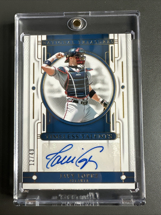 2024 National Treasures Timeless Talents Javy Lopez Auto 22/25 Atlanta Braves