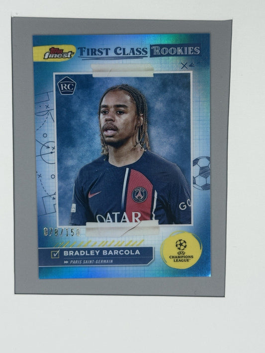 2024 Topps Finest Bradley Barcola First Class Rookie RC Blue 78/150 #FR-9