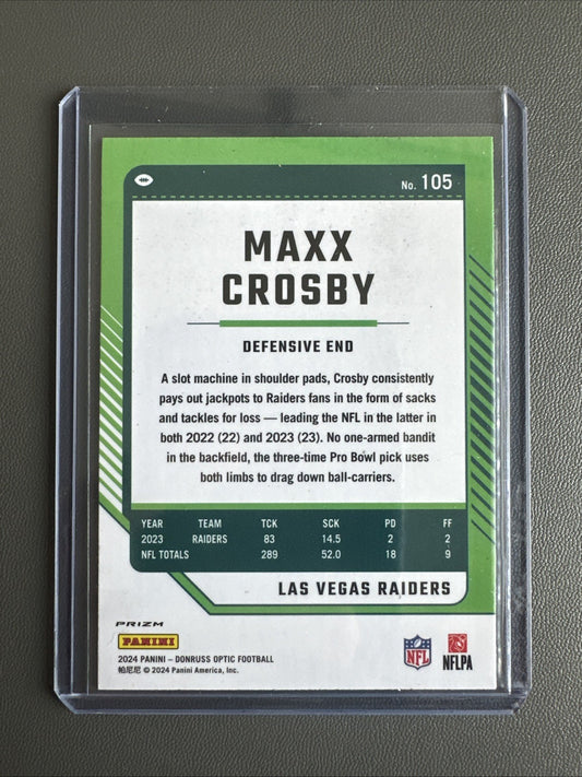 2024 Donruss Optic MAXX CROSBY Prizm