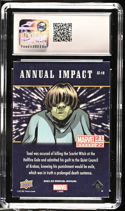 2021-22 UD Marvel Annual Annual Impact Toad #AI-10 CGC 9