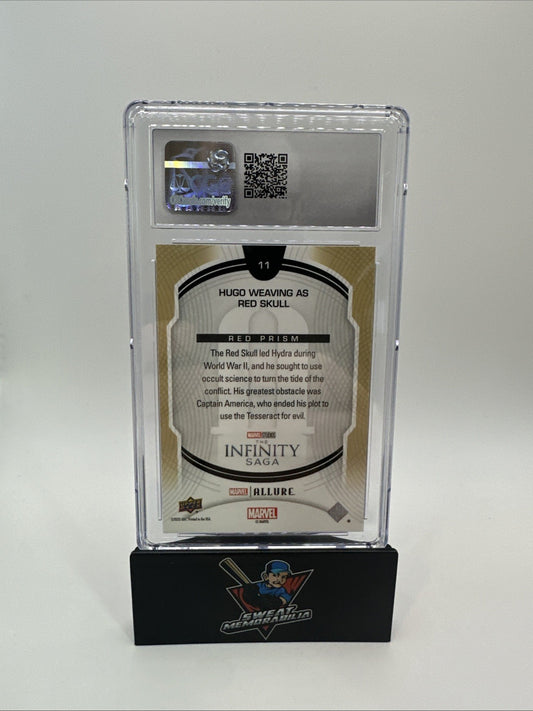 Hugo Weaving - Red Skull 2022 Upper Deck Marvel Allure Red Prism CGC 8