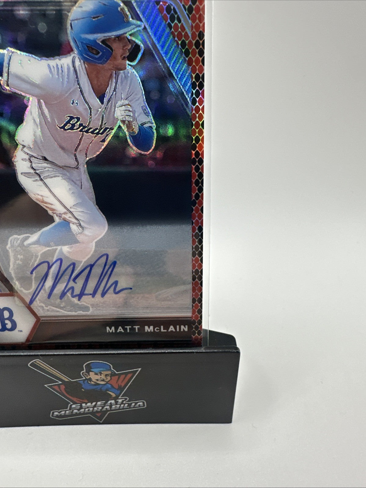 2021 PANINI PRIZM DRAFT PICKS MATT MCLAIN AUTO SNAKESKIN REF 7/15 SSP RC