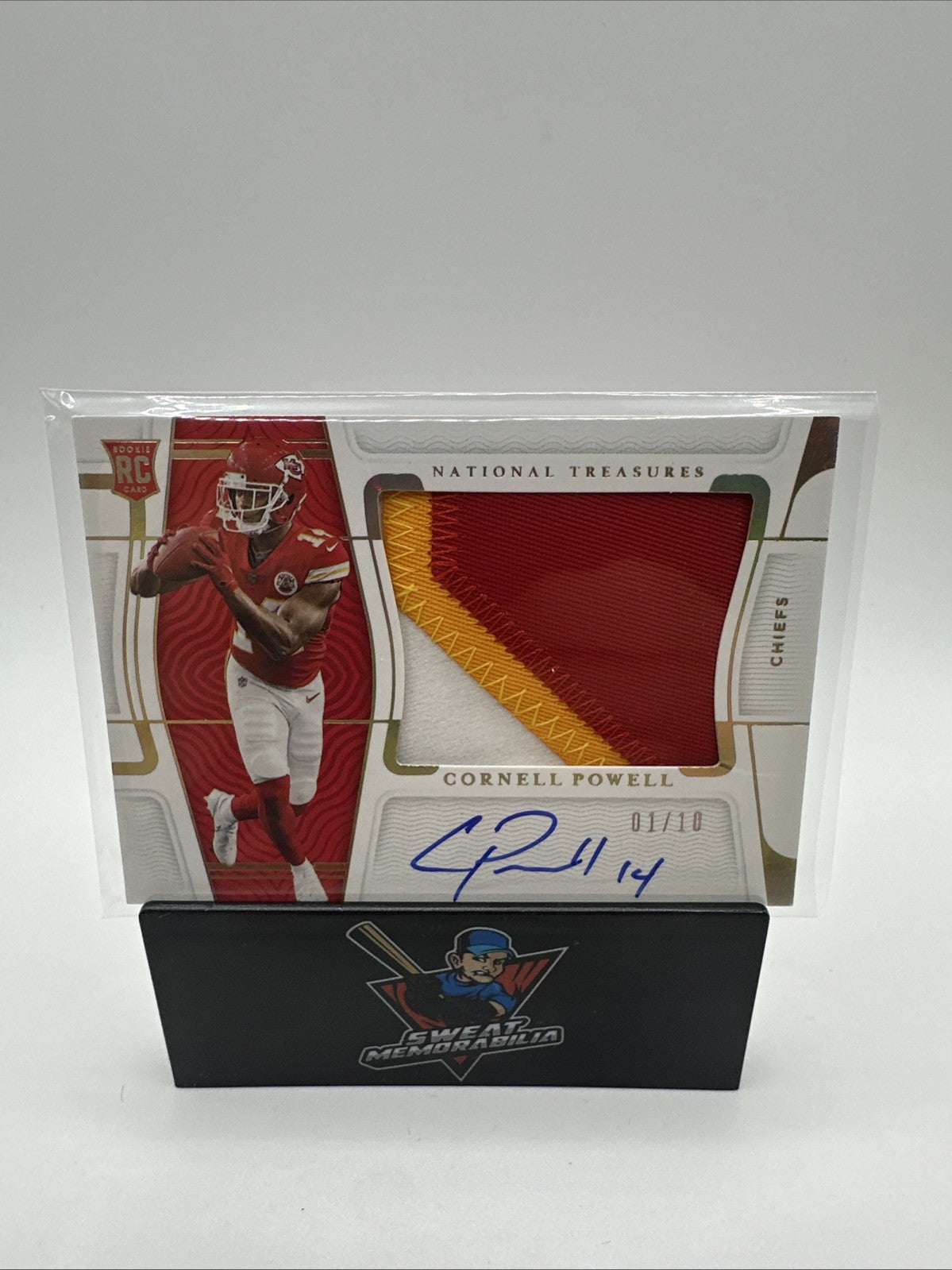 2021  National Treasures Cornell Powell Rookie Materials RPA 1/10 Chiefs