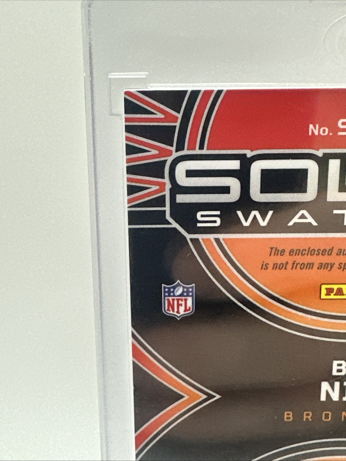 2024 Obsidian Football Bo Nix RC Solar Swatches 2 Color Patch /75 Broncos