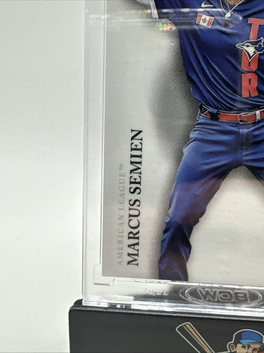 Marcus Semien 2022 Topps Pristine Encased SP Pulsar Refractor Blue Jays Rangers