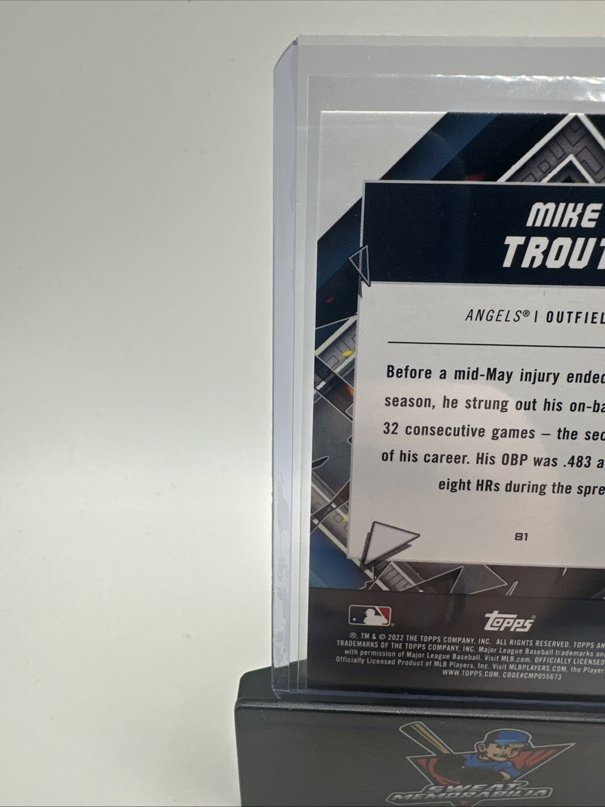 2022 Topps Fire Mike Trout Red Flame Parallel #81 Angels
