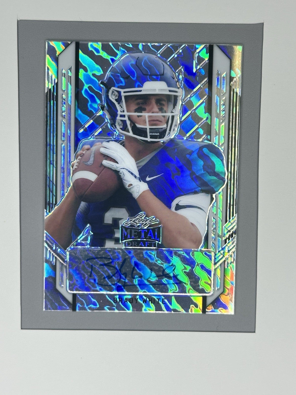 2021 Leaf Metal Draft Brady White Silver Wave 55/60 Auto RC
