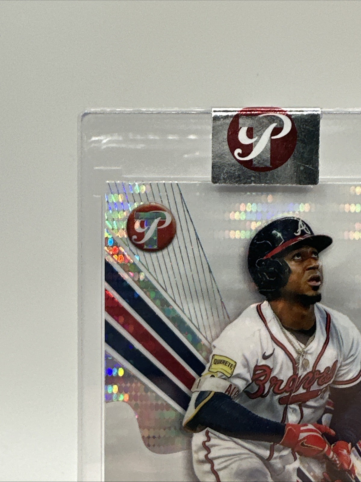 2024 Topps Pristine Ozzie Albies 81 Encased Purple Refractor Atlanta Braves