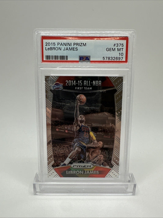 PSA 10 2015-16 Panini Prizm LeBron James All NBA 1st Team #375