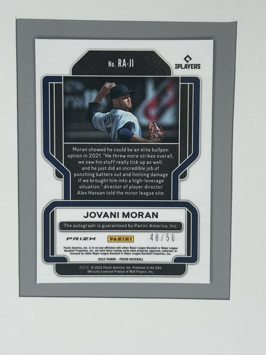 2022 Panini Prizm Jovani Moran Auto RC Blue 48/50 #RA-JI Twins