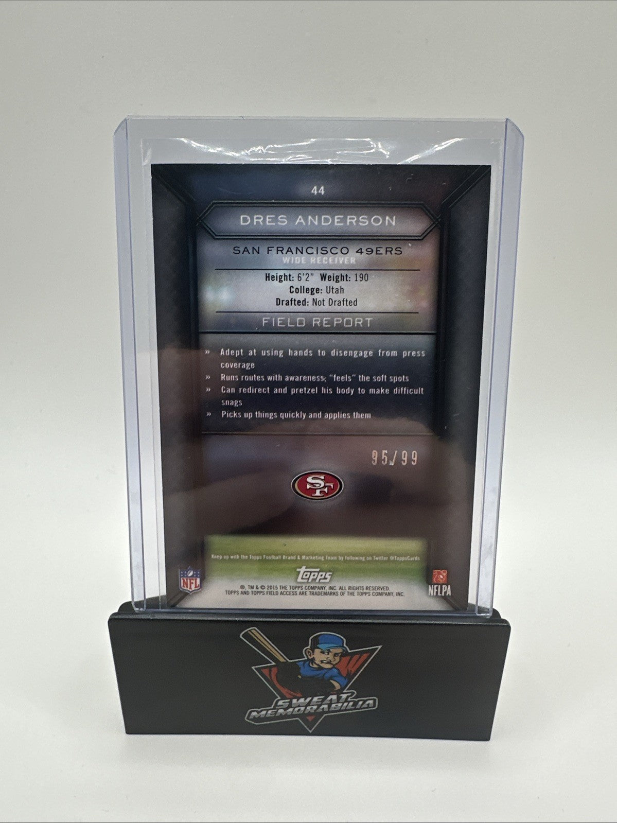 2015 Topps Chrome Rookie Auto  #44 DRES ANDERSON  RC