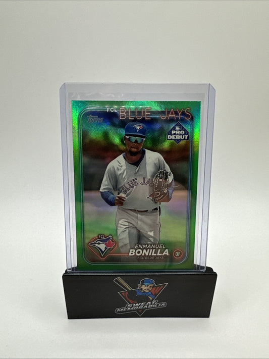 2024 Topps Pro Debut Emmanuel Bonilla Green Foil # 93/99. FCL Blue Jays