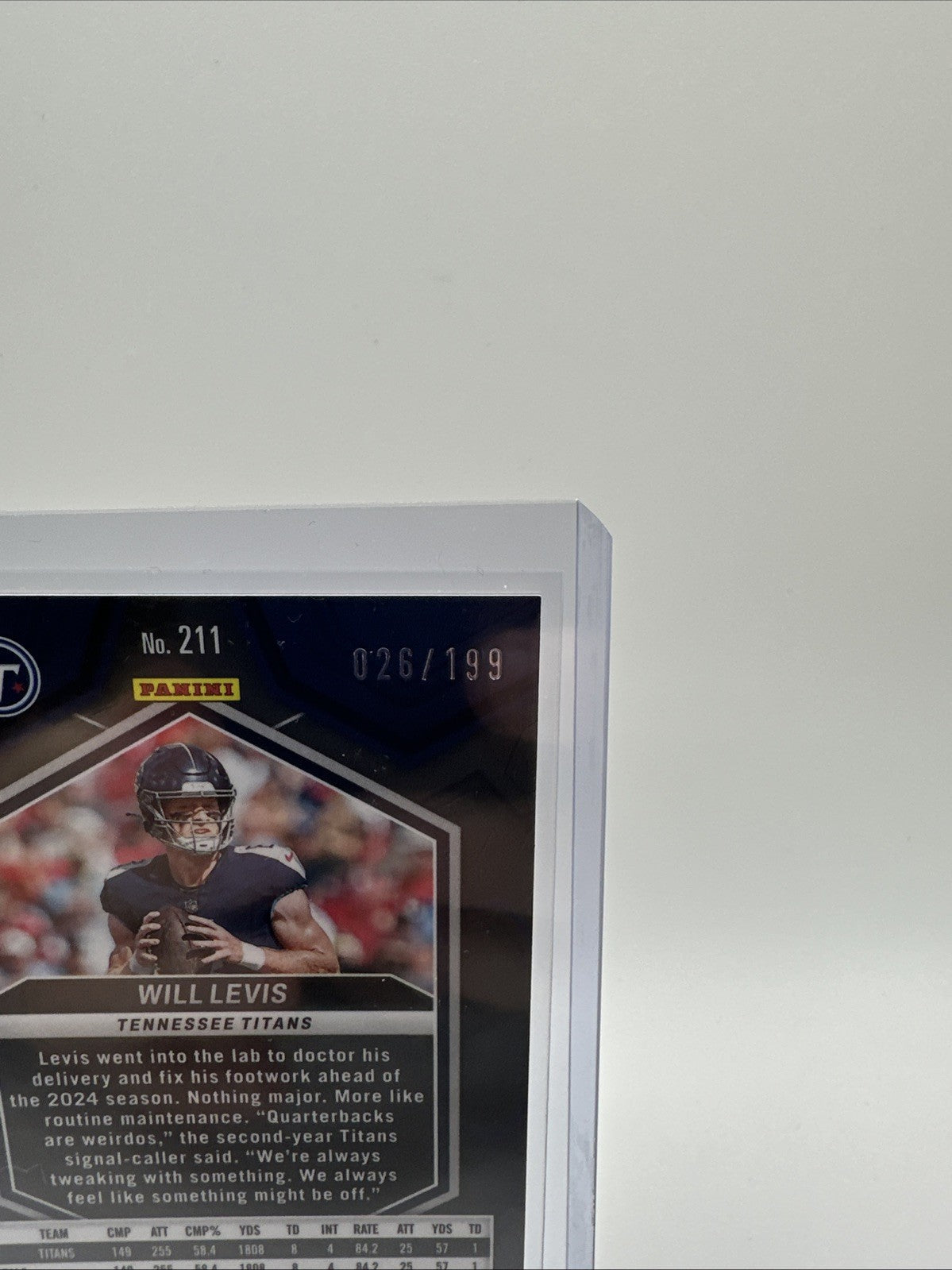 2024 Mosaic #211 Will Levis Red Mosaic Prizm Tennessee Titans