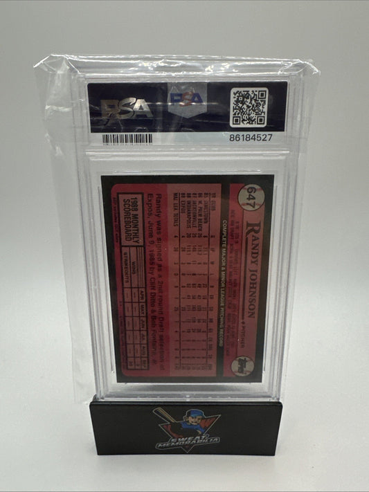 1989 Topps Randy Johnson RC #647 PSA 10 GEM MT Montreal Expos