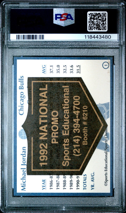 1991 Sports Educational Michael Jordan #1 1992 National Promo PSA 7 RARE