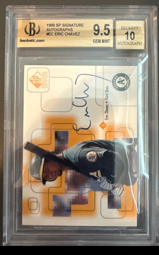 1999 SP Signature Autographs Eric Chavez #EC BGS 9.5