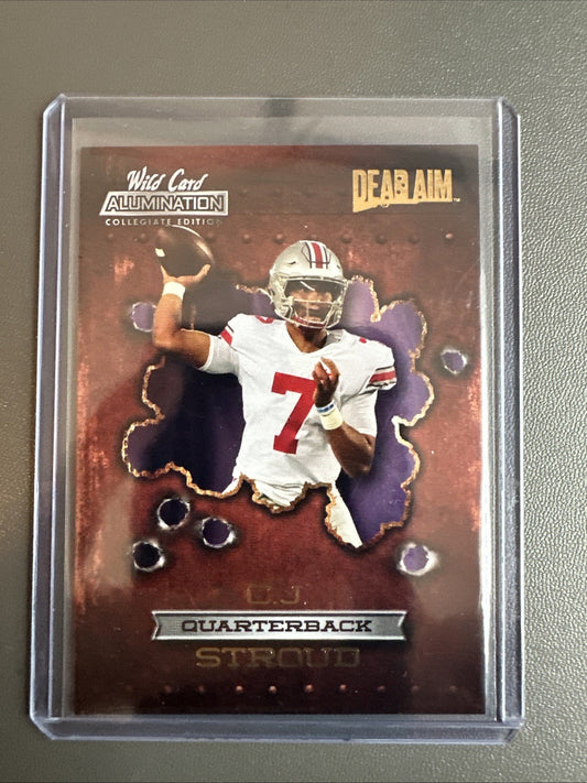 CJ Stroud Rookie Card Dead Aim Gold - 2021 Wild Card Alumination Collegiate RC