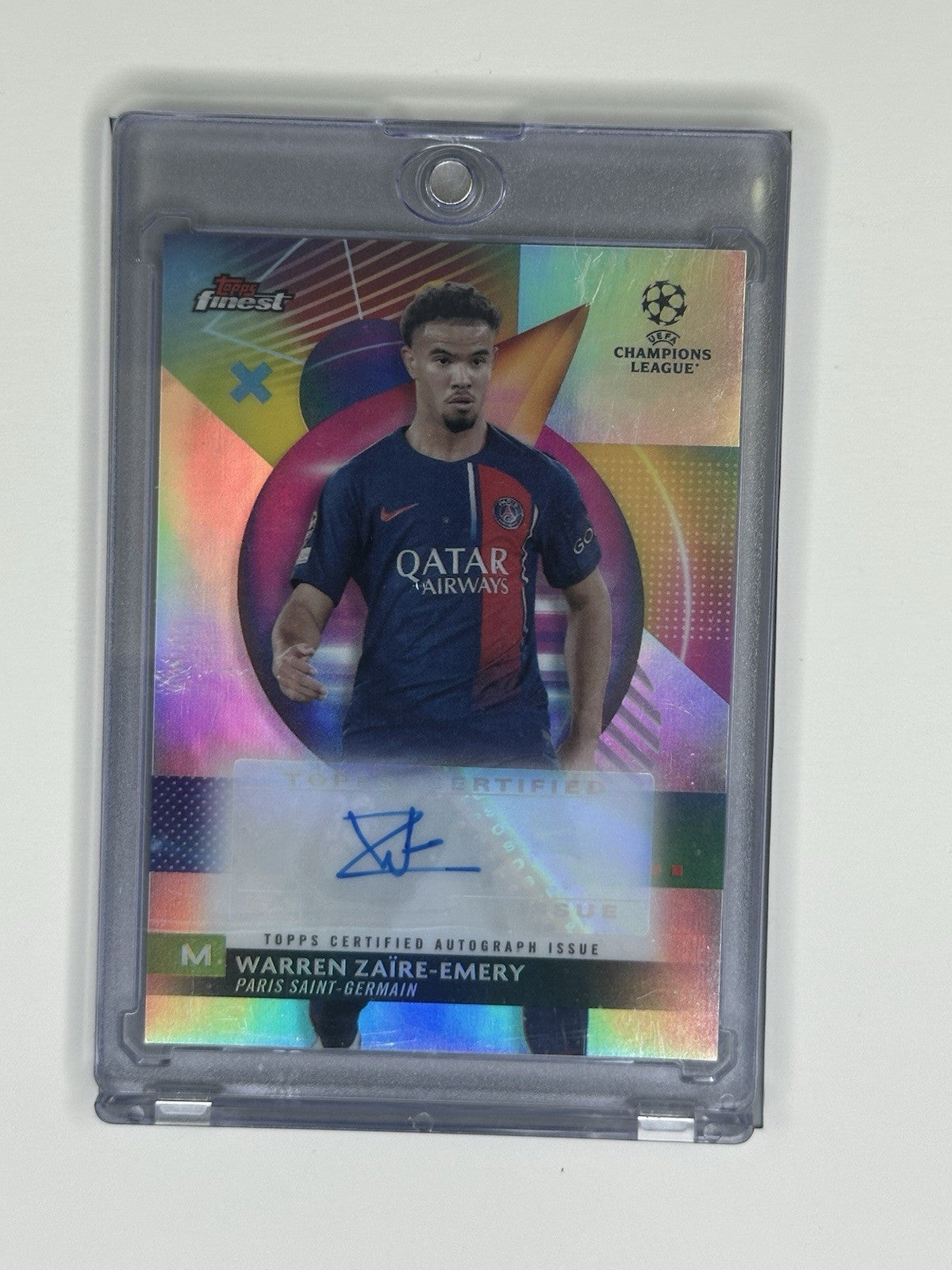 2023-24 Topps Finest UEFA Warren Zaire-Emery Variation Auto #A-WZ