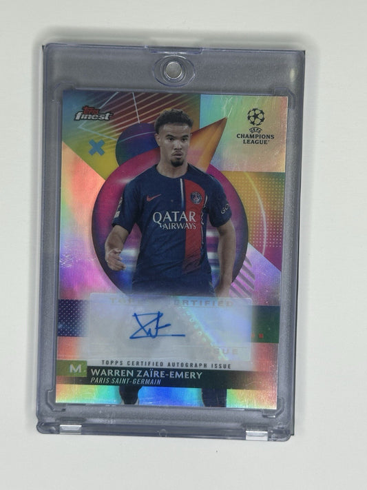 2023-24 Topps Finest UEFA Warren Zaire-Emery Variation Auto #A-WZ