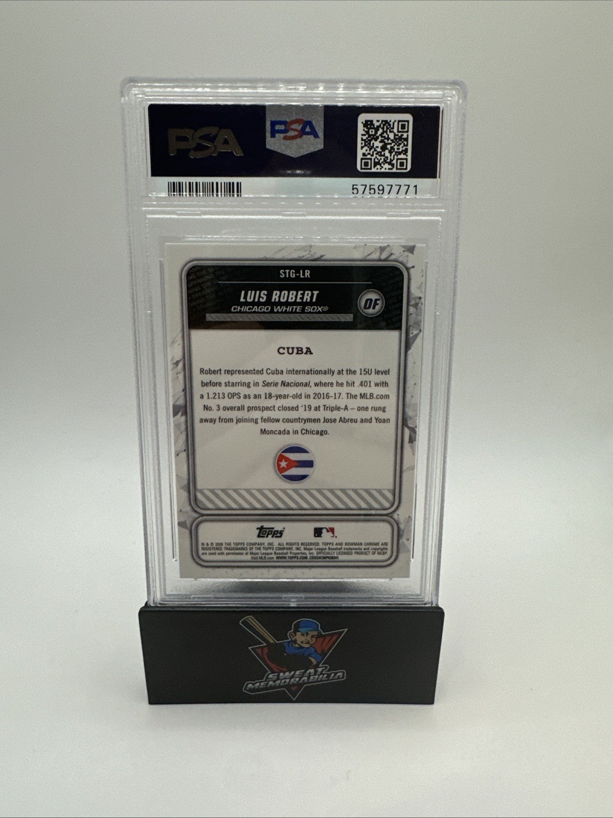 2020 Bowman Chrome Luis Robert Spanning The Globe #STG-LR PSA 10 Rookie RC Card
