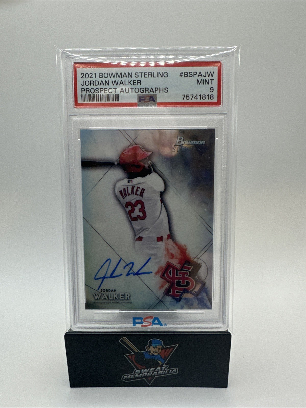 2021 Bowman Sterling Jordan Walker Auto Autograph Prospect Rookie RC PSA 9