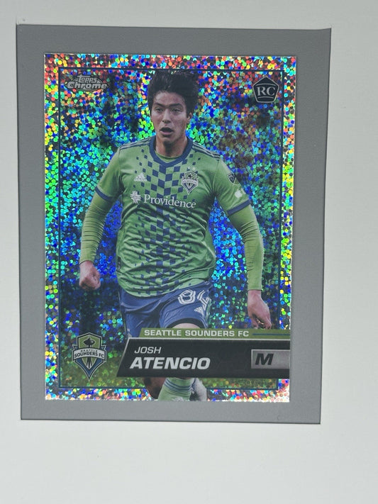2023 Topps Chrome MLS Josh Atencio Silver Speckle Reafractor RC #169