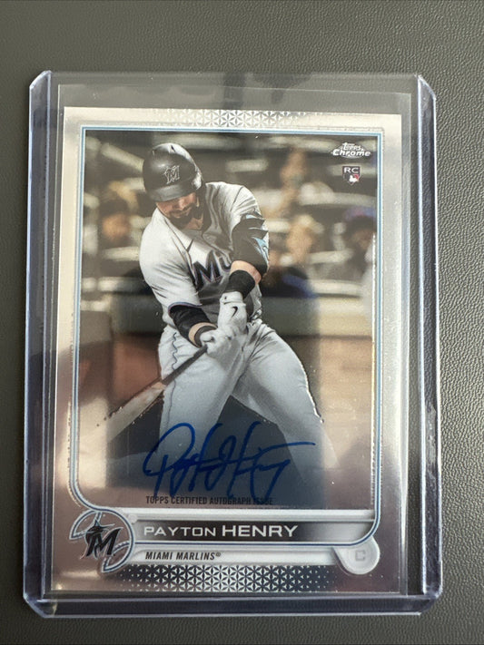 2022 Topps Chrome Payton Henry Rookie On Card Autograph #RA-PH