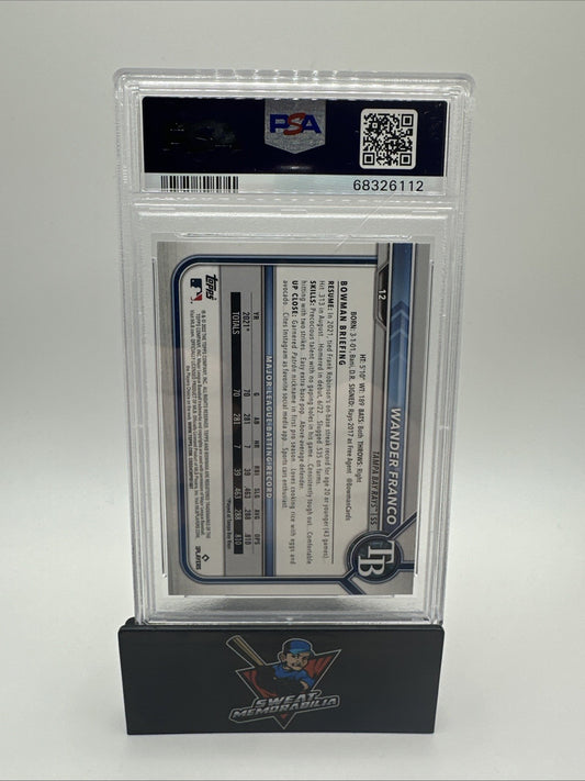 2022 Bowman WANDER FRANCO #12 Rookie Card PSA 10 TB Rays