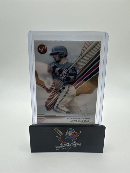 2024 Topps Pristine Lane Thomas Green Refractor /50 Washington Nationals