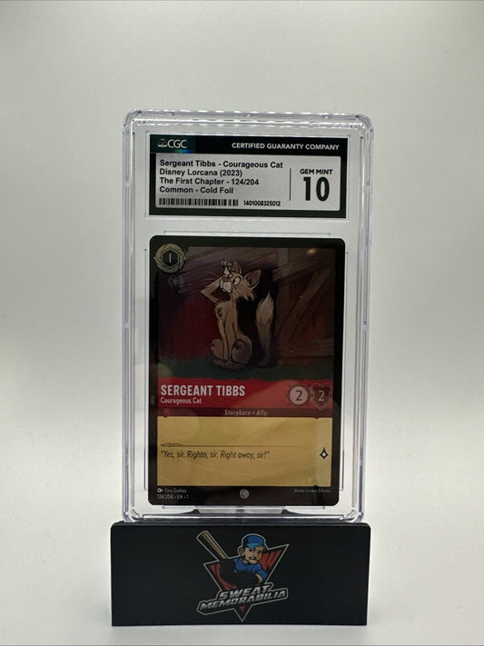 Sergeant Tibbs, Courageous Cat Foil - EN1 124 Disney Lorcana CGC 10