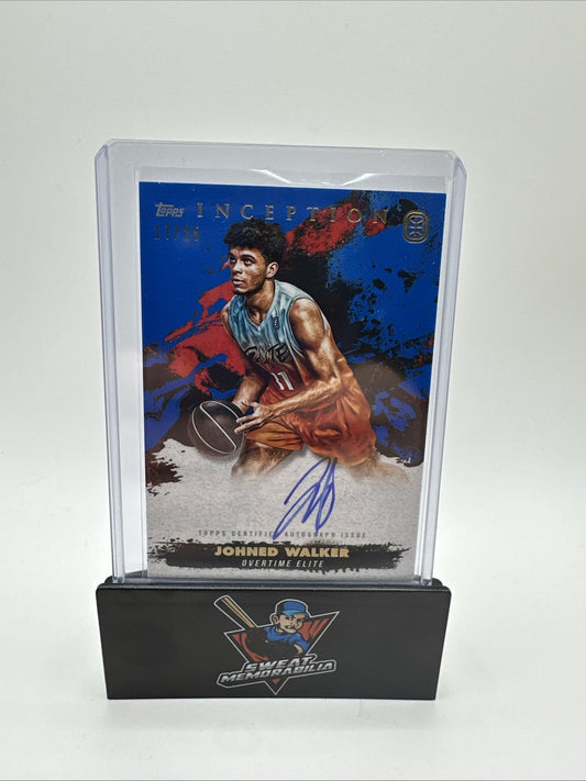 2021-22 Topps Inception OTE Overtime Elite Blue /25 Johned Walker #IA-JW1 Auto