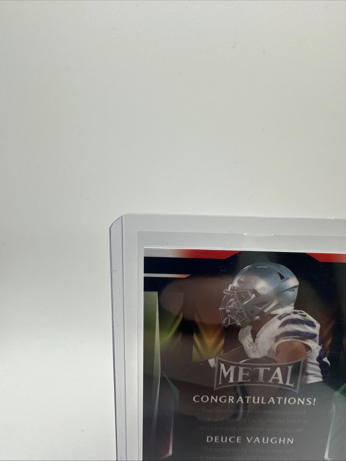 2023 leaf metal deuce vaughn. Red White And Blue 2/3. Kansas state. DAL Cowboys