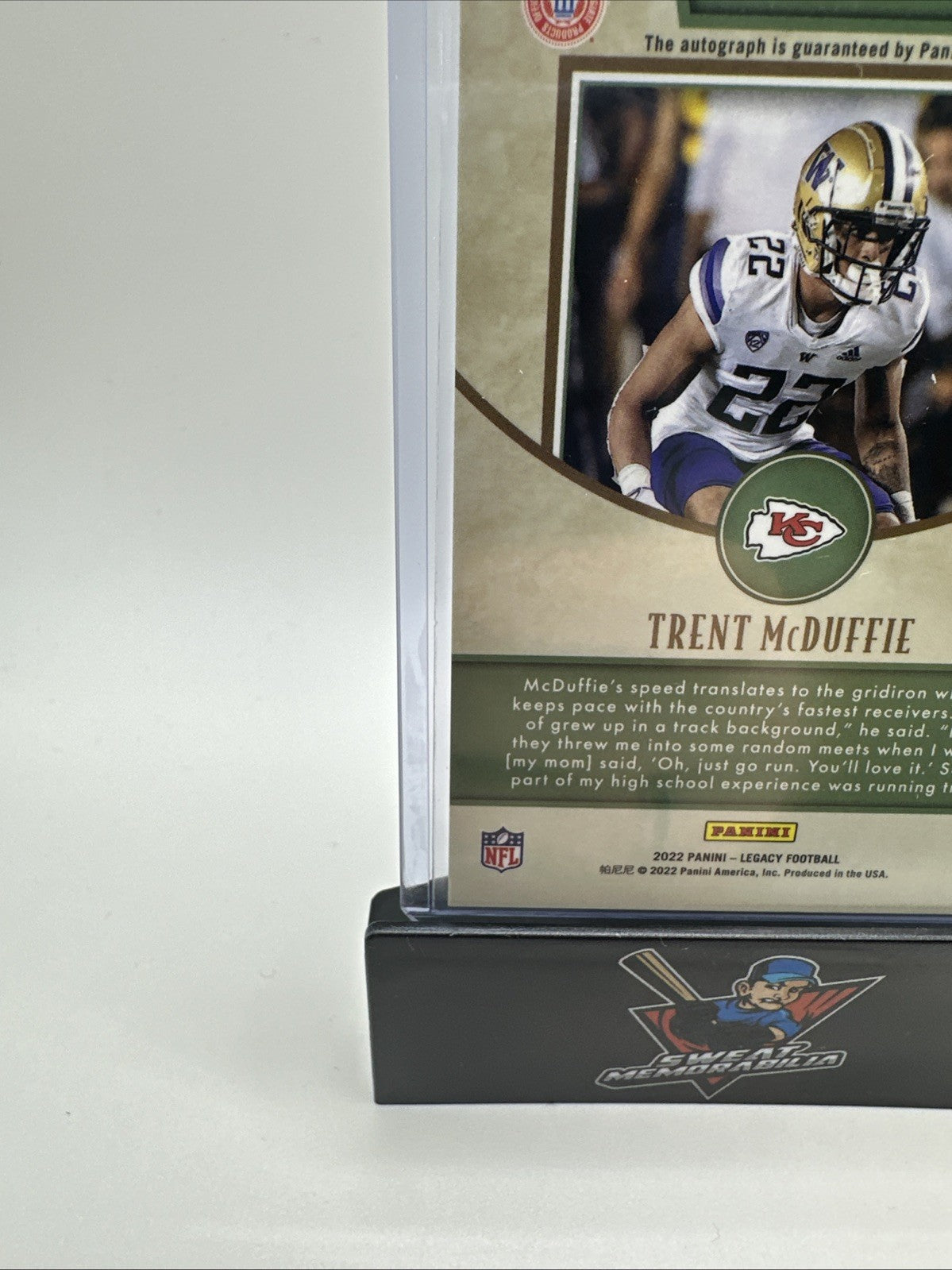 2022 Panini Legacy Trent McDuffie Silver Rookie Auto