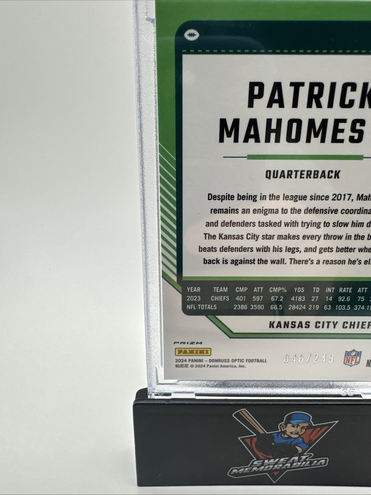 Patrick Mahomes 2024 Optic ORANGE /249 Chiefs