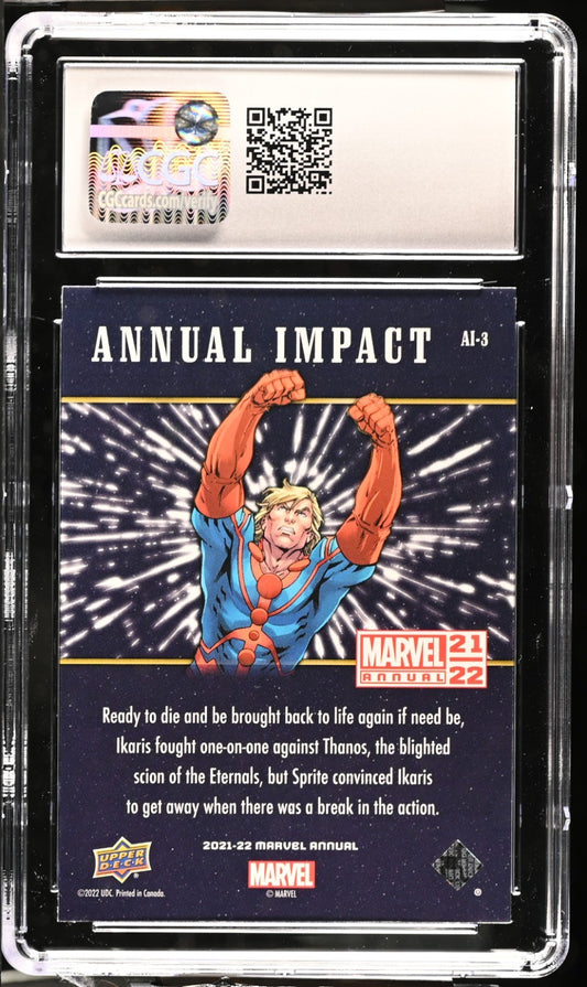 2021-22 Upper Deck Marvel Annual Impact #AI-3 Ikaris Marvel Premium Insert CGC 9