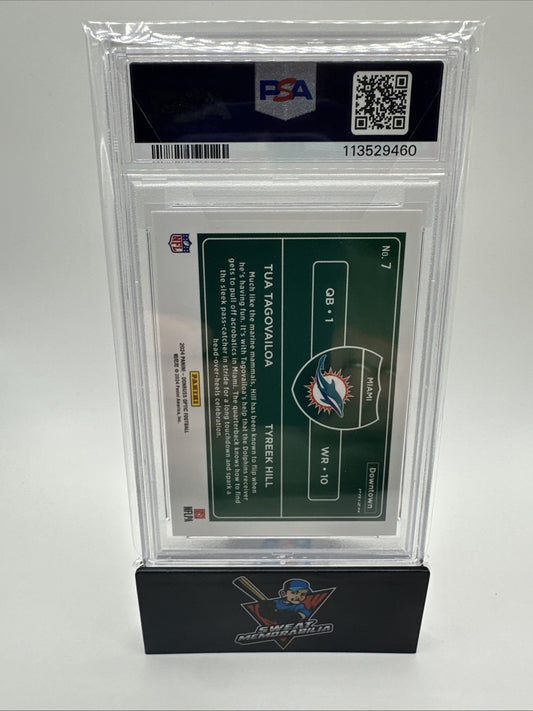 2024 PANINI DONRUSS OPTIC DOWNTOWN DUOS #7 TUA TAGOVAILOA/TYREEK HILL PSA 10