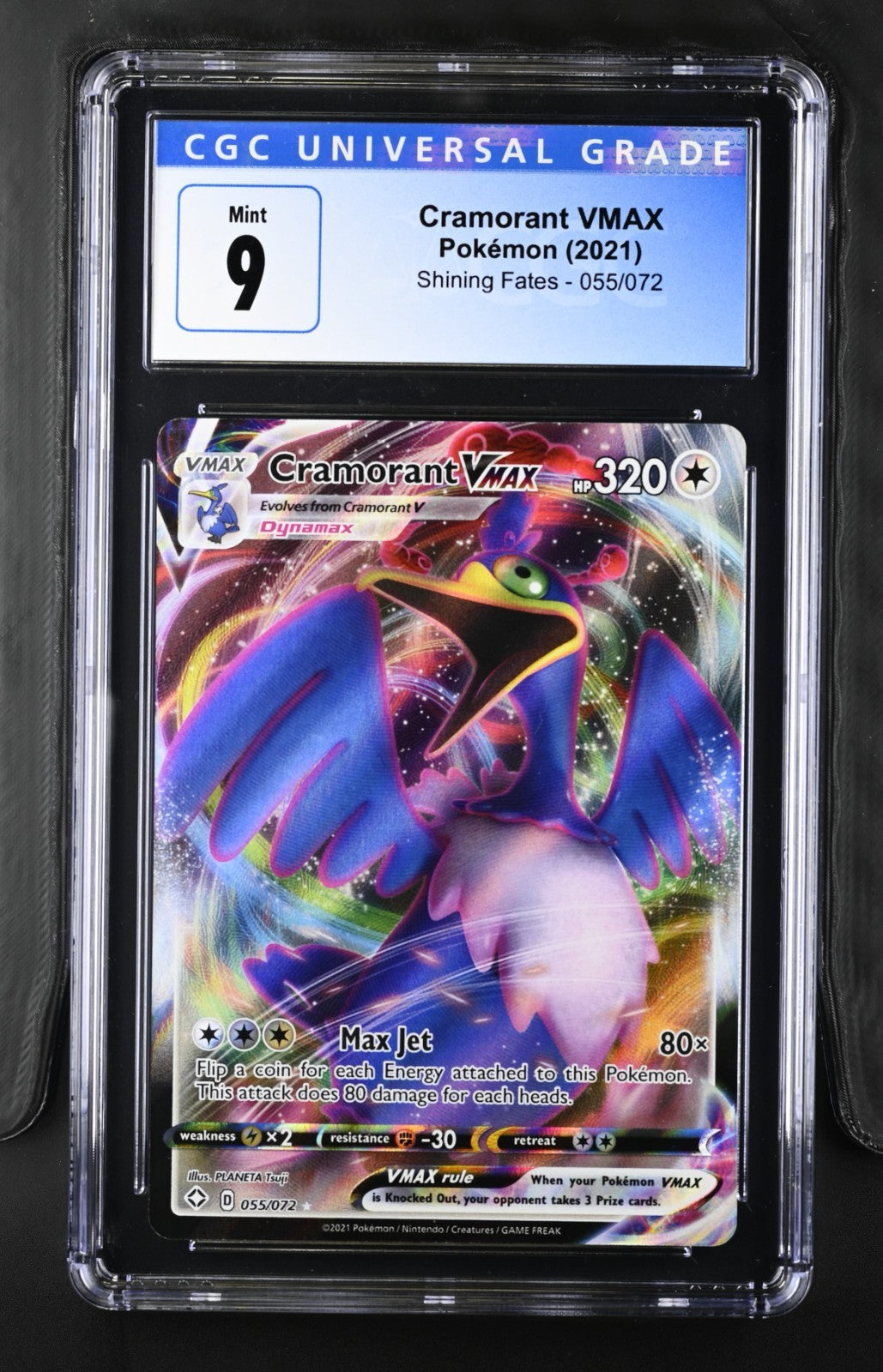 Pokemon 2021 Shining Fates Cramorant VMAX #055/072 CGC 9