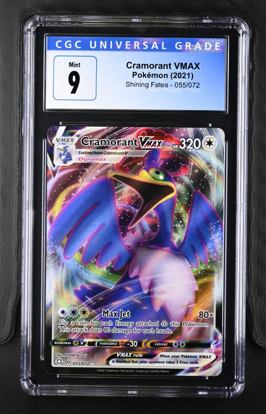 Pokemon 2021 Shining Fates Cramorant VMAX #055/072 CGC 9